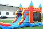 castle theme bouncy castle waterslide combo