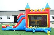 castle theme bouncy castle waterslide combo