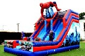 Spiderman Inflatable Double Slide