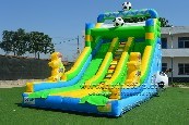 Inflatable soccer slide