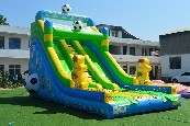 Inflatable soccer slide