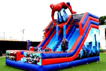 Spiderman Inflatable Double Slide