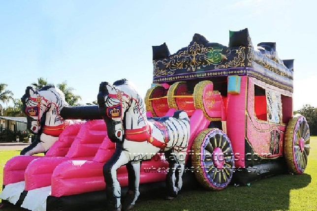 Cinderella Horse Carriage Jumping Castle Combo