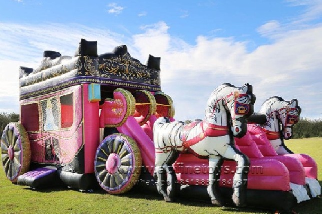 Cinderella Horse Carriage Jumping Castle Combo