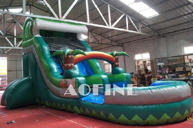 Green Palm Water Slide Afs71