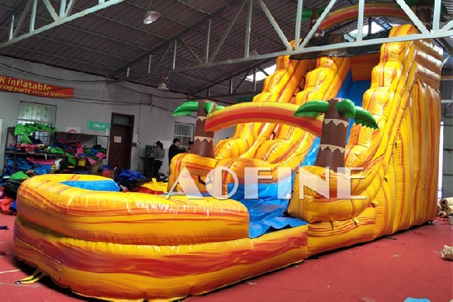 Marble Yellow Water Slide Afs72